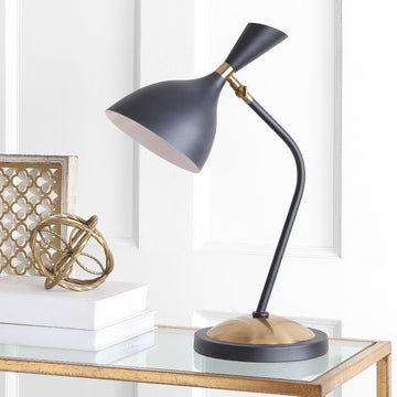 Albert 21.5" Iron Retro Mid Century LED Table Lamp - JONATHAN Y